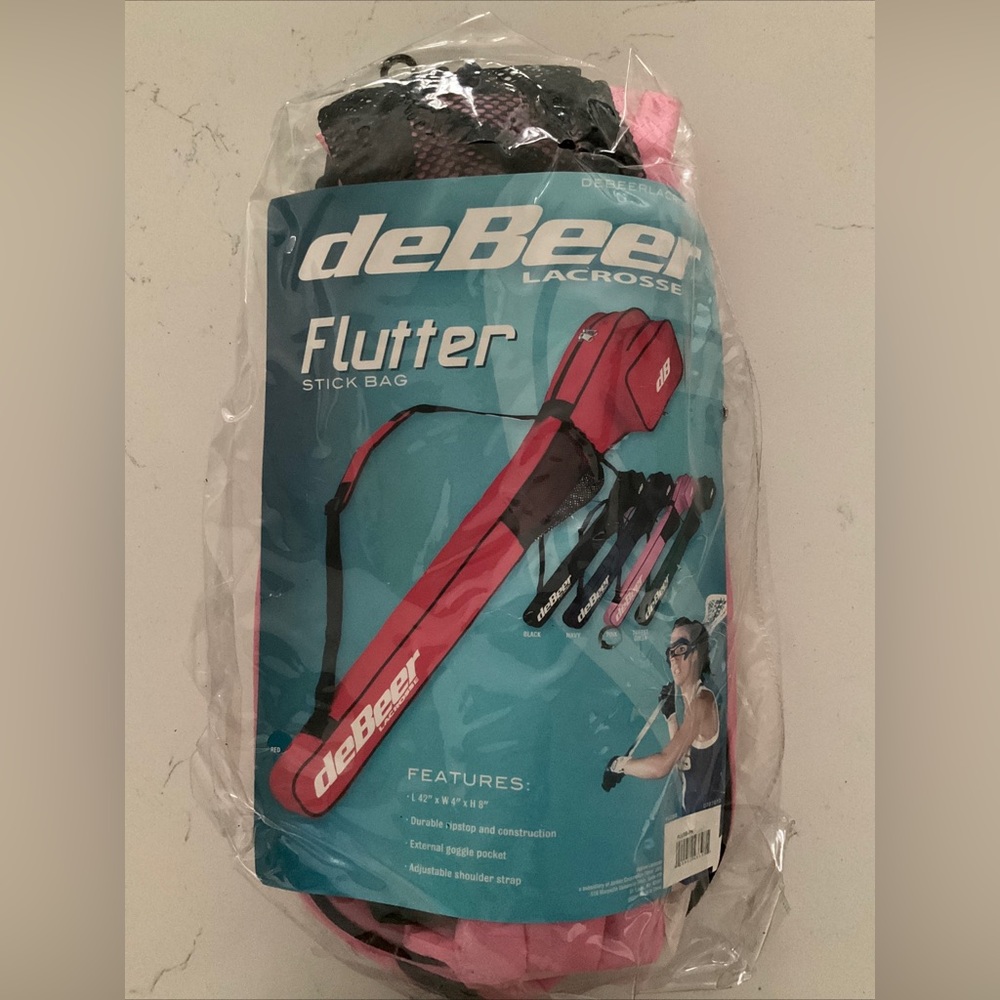 DeBeer Pink Lacrosse Stick Flutter Bag